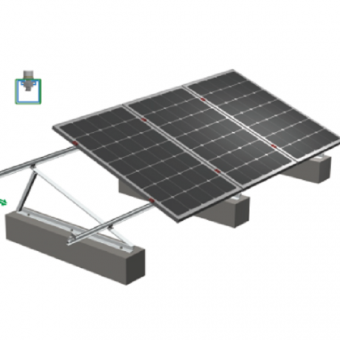 soporte triangular ajustable para techo solar