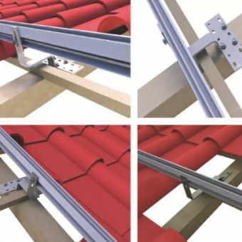 sistema de montaje solar para techo de tejas