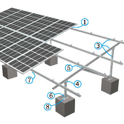 Iron steel solar mounting system manufacturer