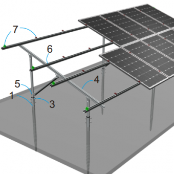Estructura de montaje solar de acero tipo c