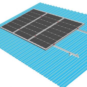 gancho en T para montaje solar en techo de metal