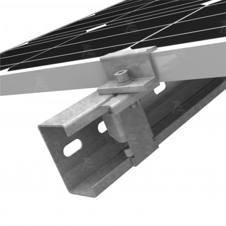 Sistema de montaje solar en tierra de acero revestido de Zn-Al-Mg
