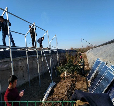 proyecto de demostración de invernadero agrícola fotovoltaico de shandong