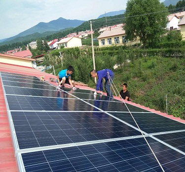 jilin baishan 15kw estación de energía fotovoltaica en la azotea